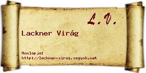 Lackner Virág névjegykártya